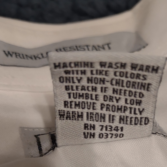 LL Bean Men's Button Front Long Sleeve White Shirt #OAA08 XL-Tall 100% Cotton #2 - Picture 4 of 9